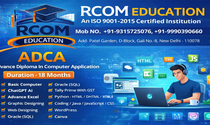 ADCA – Advance Diploma in Computer Application