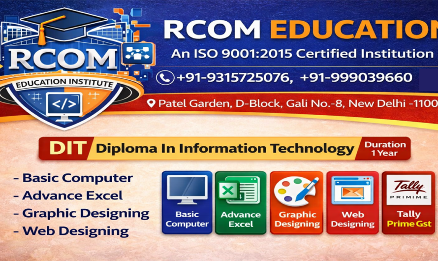 DIT Course – Diploma in Computer Application (1 Year)
